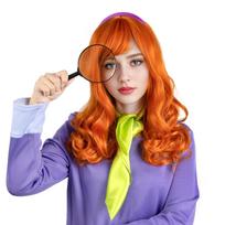 Moterims Varnos Superherojės Violetiniai Trumpi Tiesūs Bobo Sintetiniai Plaukai Cosplay Perukas Helovino Kostiumų Šventei as the picture- orange