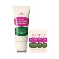 CKD Retino‑Collagen Low‑Molecular 300 Gua Sha Neck Wrinkle Cream 50 mL + Collagen Ampoule 1 mL (3 pcs) — 1 Set white
