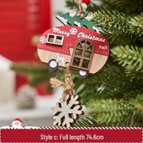 Santa Claus Climbing Ladder Ornament: Christmas Decoration for Door Hanging & Scene Arrangement red