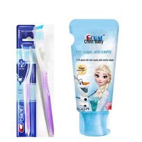 Crest Triple Care Toothbrush & Kids Toothpaste Set white