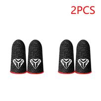 2-4 Pair Gaming Finger Sleeve for PUBG Breathable Sweatproof Fingertip Cover Cots black