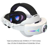 RGB Illuminated VR Head Strap for Meta Quest 3 - 8000mAh Fast Charging Battery & Pressure Relief Design for Enhanced Comfort