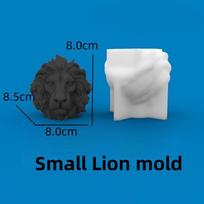 3D liūto žvakės silikoninė forma Liūto galvos dervos silikoninė forma Liūto namų dekoracija betono gipso cemento silikoninė forma gray