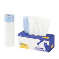 MeoWant kraiko dėžutės įklotai, maišeliai su raišteliu, sustiprinti atliekų maišeliai MeoWant MW-SC01/SC02/SC09 automatinei kraiko dėžutei one size white