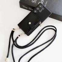 Luxury Wallet Strap Case for OPPO Reno 13 Pro 13F 12F Realme 14 12 Pro Plus 11F C65 C63 Crossbody Lanyard PU Leather Bag Cover Realme 14 Pro plus black