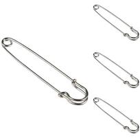 A84E-100PCS 4 Inch Metal Safety Pin--Big & Strong Enough To Hold Heavy-Weight Fabrics And Materials Canvas,Leather,Upholstery gray