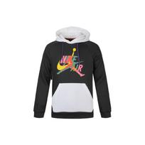 Jordan Men's Jumpman Classics Fleece Hoodie Black Multicolor CU1556-010 M white