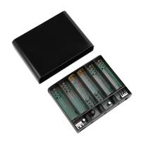 5V 9V 12V Output 6x18650 Battery UPS Uninterrupted Power Supply DIY Power Bank Box for House Router Cellphone Tablet Modem black