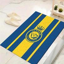 Al Nassr FC Carpet Rug for Living Room Bedroom Home Sofa Decoration, Kids play Non-slip Floor Mat 40x60cm( 15x23in ) yellow