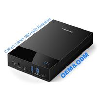 Black 2.5/3.5 Inch HDD Enclosure Case USB Type-C 2.5 3.5 Inch Tool-Free External SATA HDD Enclosure for 2.5 3.5 Hard Disk 2.5"&3.5" SATA&EU 12V/2A