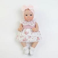 Reborn Baby Doll 8-inch Solid Silicone Baby Rebirth Doll Toy - Soft And Stretchable Plush Dolls Toys beige