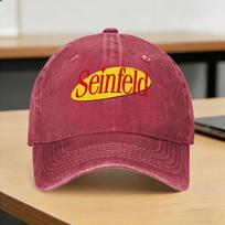 Seinfeld Logo Casual Baseball Cap Spring  Trucker Hat Wholesale Kpop Rock Snapback Cap Unisex Unisex Streetwear Baseball Caps One Size black