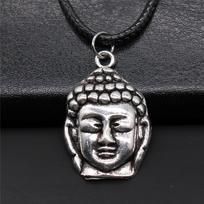 Religious Necklace Buddhist Buddha Statue God Buddha Necklace Charm Buddhist Meditation Hinduism Zazen Necklace black