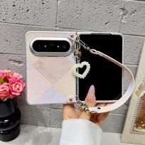 For HuaWei Pura X Max Retro Color Collision Phone Case Scarves Bracelet Protective PC Hard Shell Shockproof Back Cover HuaWei Pura X Max