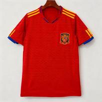 Cross-border explosion retro 2010 Spain short-sleeved football jersey Football uniform jersey S