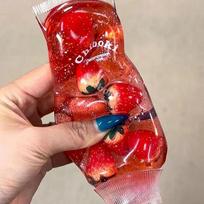 Fruit-Filled Maltose Portable Decompression Toy Pinchle Funny Relaxing Slow Rebound Toothpaste Gift brown