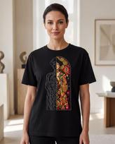 Art Nouveau Shirt, Klimt Inspired Gold Portrait - Comfort Colors Heavyweight Tee | Dark Academia S white