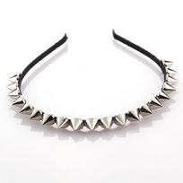Fashion Hot 1PC Metal Jewelry Party Rock Gift Women Studded Hair Clips Rivets Headband Hair Band gray