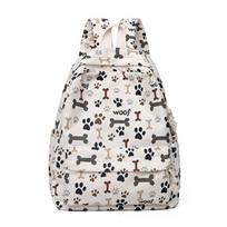 Schoolbag cute cartoon dog paw print backpack girl high value large capacity student schoolbag volume Japanese campus backpack white