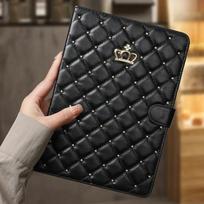 Prabangus Bling karūnos dėklas IPad A16 11-os kartos 10-os Air7 11 M3 2025 Mini 7 6 A17 Pro 11 7/8/9-os 10.2  išmaniajam miego planšetiniam kompiuteriui iPad 11th A16 2025 juoda