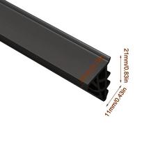 1m/1.5/2m Window Water Blocking Bar TPE Self-Adhesive Window Waterproof Baffl Rain Deflector Waterproof black