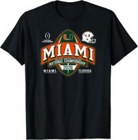 Miami Hurricanes CFP National Championship 2026 Crest Black TShirt Unisex T-Shirt M black
