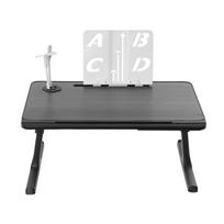 Black Bed Laptop Table, Multi-purpose Lapdesk, Folable Bed Laptop Table Flexible Adjustment For Dormitories, Bedrooms, Beds juoda