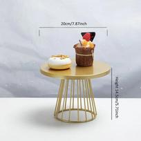 20/25cm Metal Cake Stand Wedding Gold Dessert Display Plate Birthday Party Events Decoration Food Cupcake Stands Cakes Tray beige