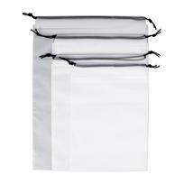 Sustorintos skaidrios matinės PE raišteliu užtraukiamos maišeliai - Vandeniui ir dulkėms atspari laikymo priemonė drabužiams ir žaislams 40*50 white