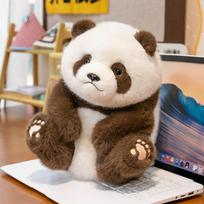 Chubby Panda Plush Toy National Treasure Red Panda Doll Grab Machine Doll Doll Children's Birthday Gift 28 cm (0.48kg)