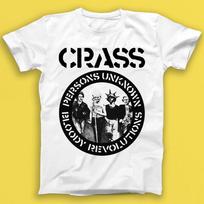 Crass Bloody Revolutions Persons Unknown Punk Rock Music Gift Tee T Shirt 1998 S white