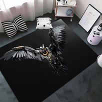 Šaunus pelėdos 3D spausdinimo kilimas svetainei, miegamajam, koridoriui Alfombra neslystantis minkštas kilimėlis sofai, prie durų namų dekoravimui Tapete 40x60cm (16x24in) gray