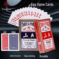 High-Quality Large Print Guandan Poker Playing Cards - Box of 100 Decks (Three A Special, 2208 High-Grade) Blue Single Deck gray