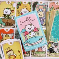 Potenko Tarot 78pcs Cute Cat Cards Adorable Deck Board Game white
