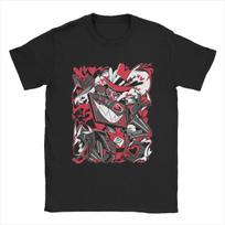 Hazbins Hotels Vox T-Shirt for Men Novelty Cotton Tees O Neck Short Sleeve T Shirt Gift Idea Clothing#Color S juoda