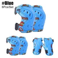 6Pcs Kids Knee Elbow Pads 3-12 Years Protective Gear For Roller Skating Cycling BMX Bike Skateboard Scooter S