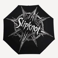 1pc Slipknot Band Automatic Folding Umbrella, Portable Collapsible Design, 8-Rib Iron Frame, , All-Season Casual Outdoor Accessory for Christmas Birth white