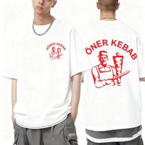 Funny Doner Kebab Graphic T-shirt Men Women Cotton Oversized T-shirts Fashion Casual Oversized Short Sleeve Streetwear Unisex S įvairiaspalvis