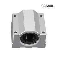 SCS8UU SCS10UU SCS12UU Linear Ball Bearing CNC Router SCS16UU SCS20UU Slide Bushing Block Lightweight Aluminium Guild Rail Shaft