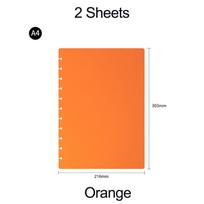 Notebook A4 Replacement Cover Mushroom Hole Color PP Notebook Cover Office Binding Supplies oranžinė
