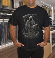 Demonic Grim Reaper Death Metal T- Shirt 2XL gray