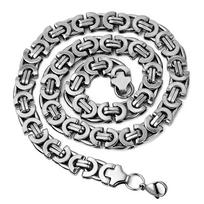 Retro Stainless Steel 10MM Cross Chain Necklace for Women - Fashionable & Versatile