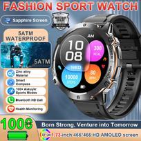 Military X3 1000mAh Battery Men Smart Watch GPS Altimeter 10ATM Waterproof Bluetooth Call  170+Sport Outdoor Sports Adult Smartwatch juoda