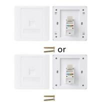 CAT6 RJ45 tinklo sieninė plokštė, keturių prievadų interneto panelė, ekstruzinis laidų LAN lizdas, skirtas Tenda tinklo jungikliui