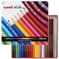 Mitsubishi 880 Colored Pencils Set - 24 Vibrant Colors for Drawing & Art Supplies