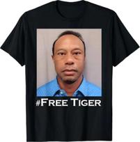 Free Tiger Shirt Golf Goat Celebrity Sports Funny Meme Tshirt S gray