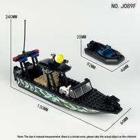 City Army Police Ship speedboat Building Blocks Set Creative Military Warship Model Assemble Bricks Toy Gift For Boys Children