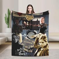 Buffy the Vampire Slayer Fleece Blanket Vampire Hunter Fashion Throw Blanket for Home Bedspread, 75X95CM