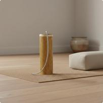 Thunders Tube Bamboo Can Shaped Spring Drum Shaker for Mindfulness Practice, Meditation M M
