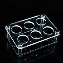 Transparent Acrylic Cup Holder 32/38mm Round Hole Wine Cup Holder Black Base Multi-slots Cup Serving Tray Bar white
